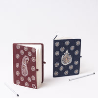 Chikankari Fabric Cover Notebooks