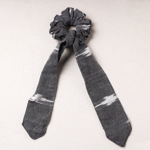 Ikat Weave Cotton Elastic Rubber Band/Scrunchie Tie