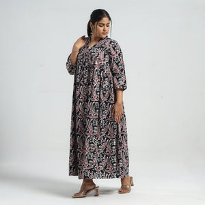 Batik Printed Cotton Flared Dress