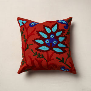 Suzani Embroidery Cotton Cushion Cover (16 x 16 in)