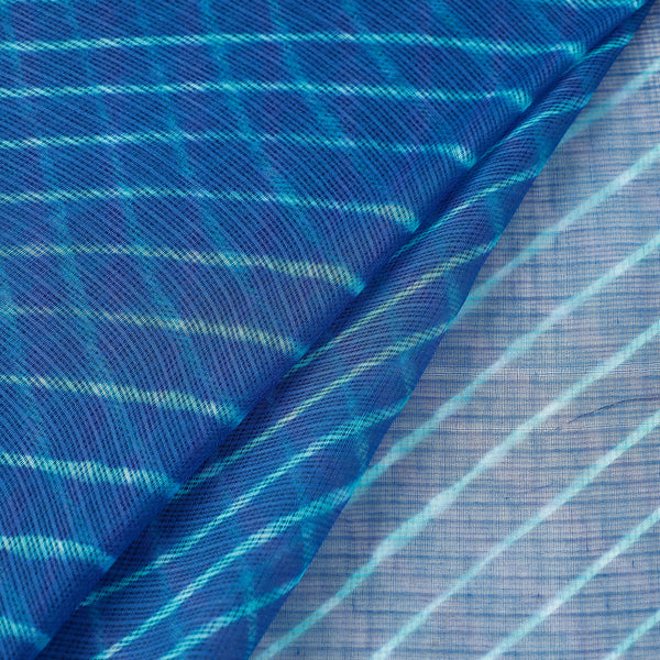 Blue - Shibori Tie-Dye Kota Doria Cotton Fabric 09