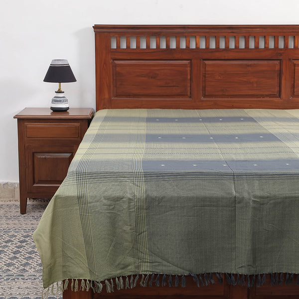 Brown - Kutch Weaving Handloom Cotton Single Bed Cover (91 x 60 in)