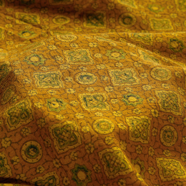 Buy Merino Wool Ajrakh Block Printing Handloom Fabric Online at iTokri