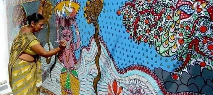 D'source Design Gallery on Madhubani Painting - Bengaluru - A regional  painting on nature and mythology | D'source Digital Online Learning  Environment for Design: Courses, Resources, Case Studies, Galleries, Videos