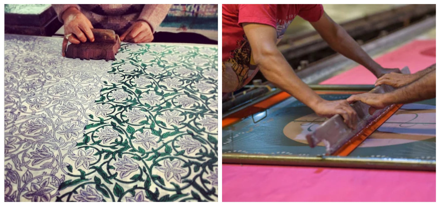 What is the Difference Between Hand Block Printing and Screen Printing -  iTokri आई.टोकरी