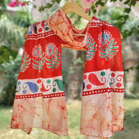 Hand Batik Printed Silk & Cotton Stoles