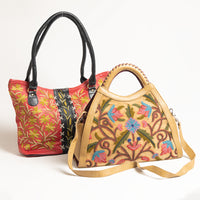 Crewel Embroidery Shoulder Bags