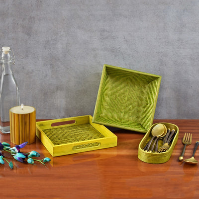 Handcrafted Bamboo & Sabai Grass Kitchen and Home Utility Products by Kadam Haat