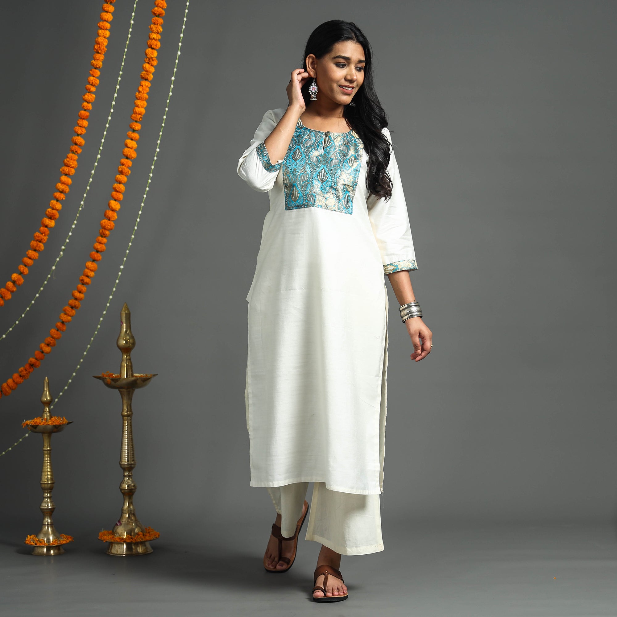 Buy Indigo Kurtas & Kurtis for Women by GULMOHAR JAIPUR Online | Ajio.com