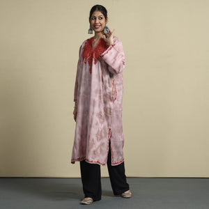 Shibori Tie-Dye Aari Embroidery Kashmiri Wool Pheran