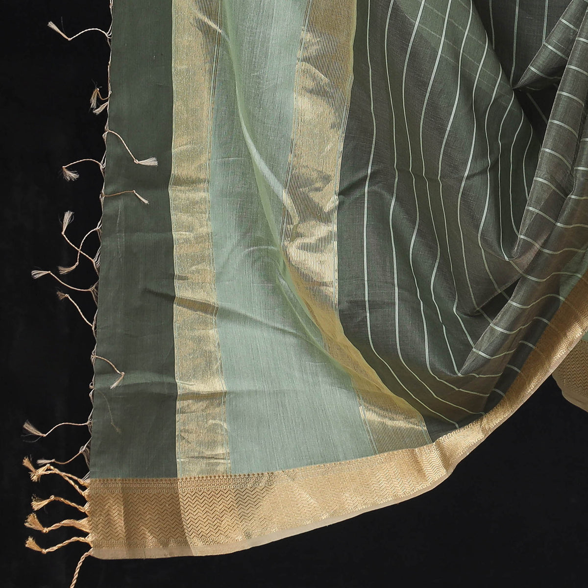 2pc Maheshwari Silk Handloom Zari Suit Material Set