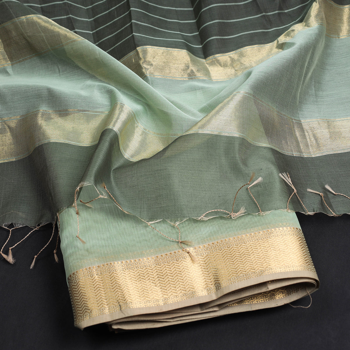 2pc Maheshwari Silk Handloom Zari Suit Material Set