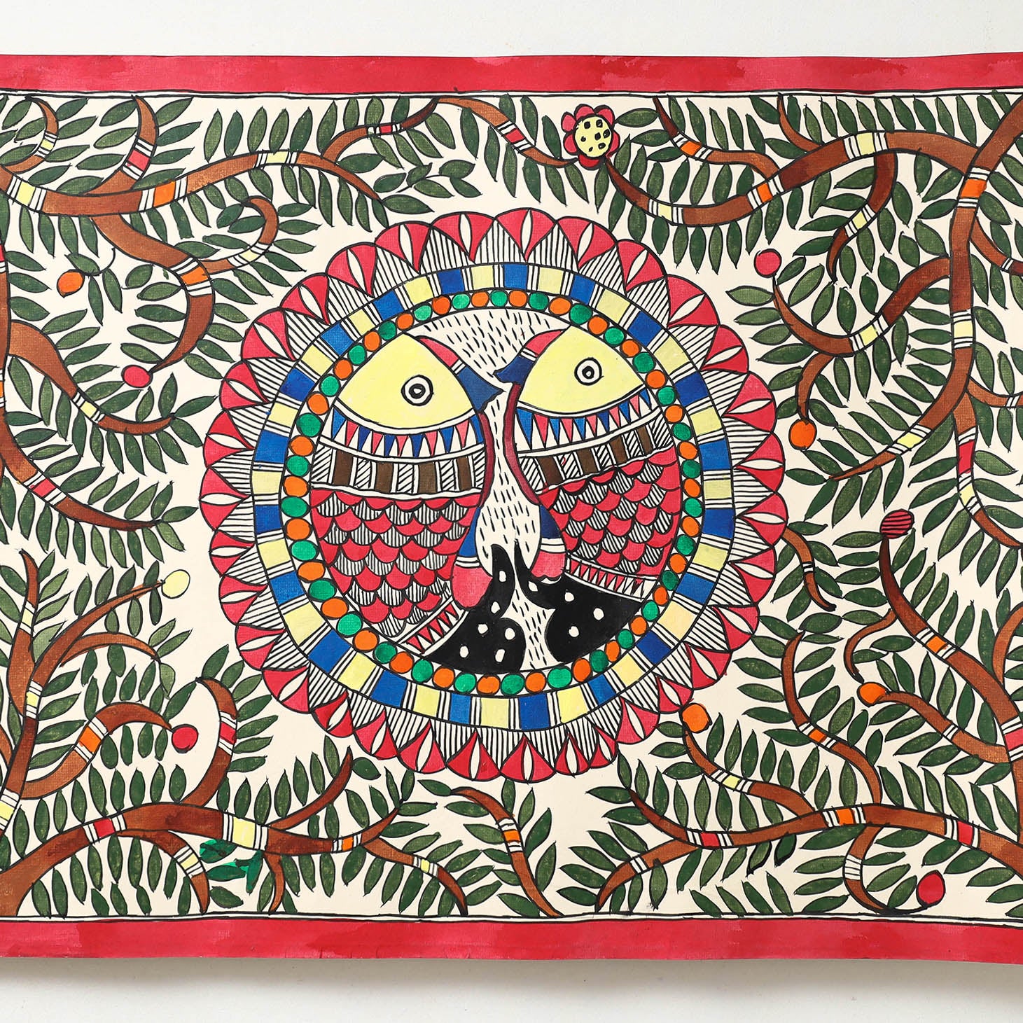 Multicolor - Handpainted Madhubani Painting by Hira Devi (22 x 3 in ) 99 main image 1