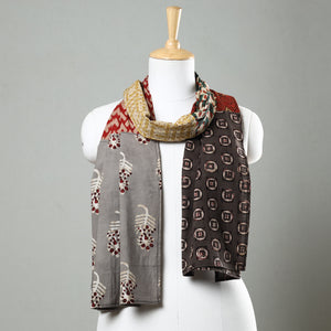 Akola with Pipad Block Printed Patchwork Cotton Stole