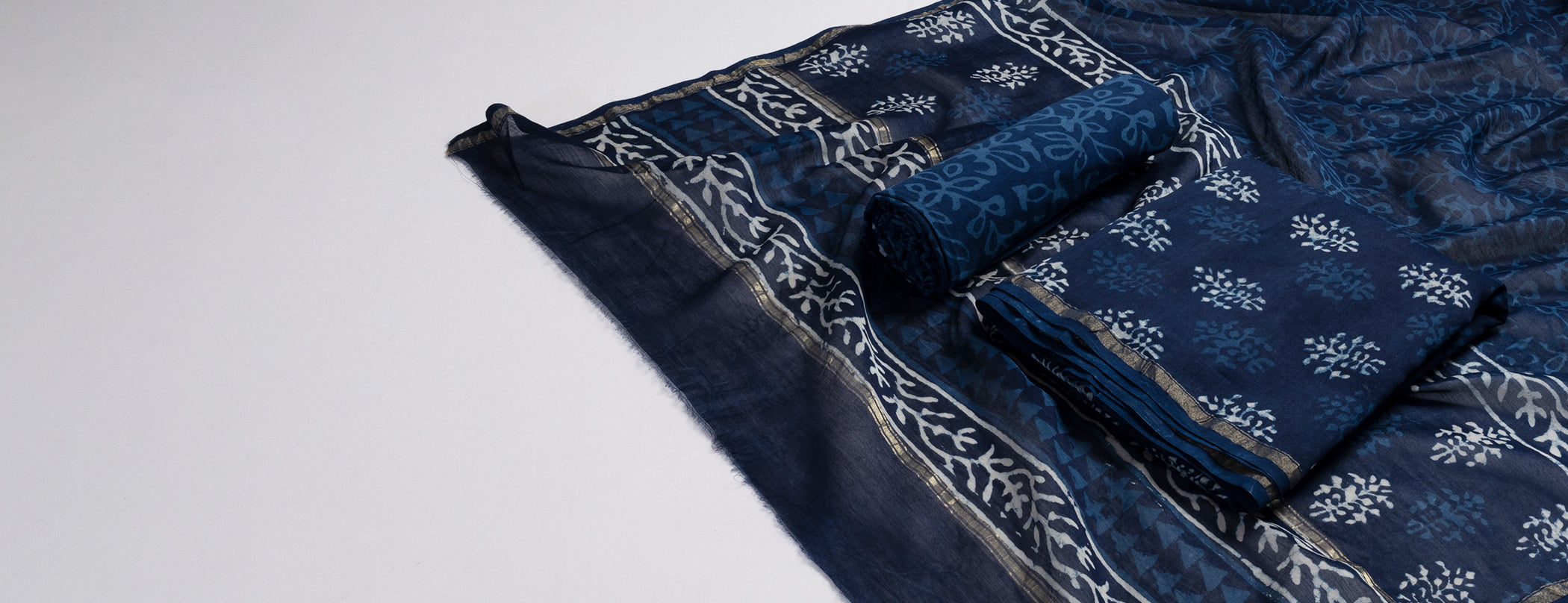 Chitra Lavender Bagru Dress Material main image 0