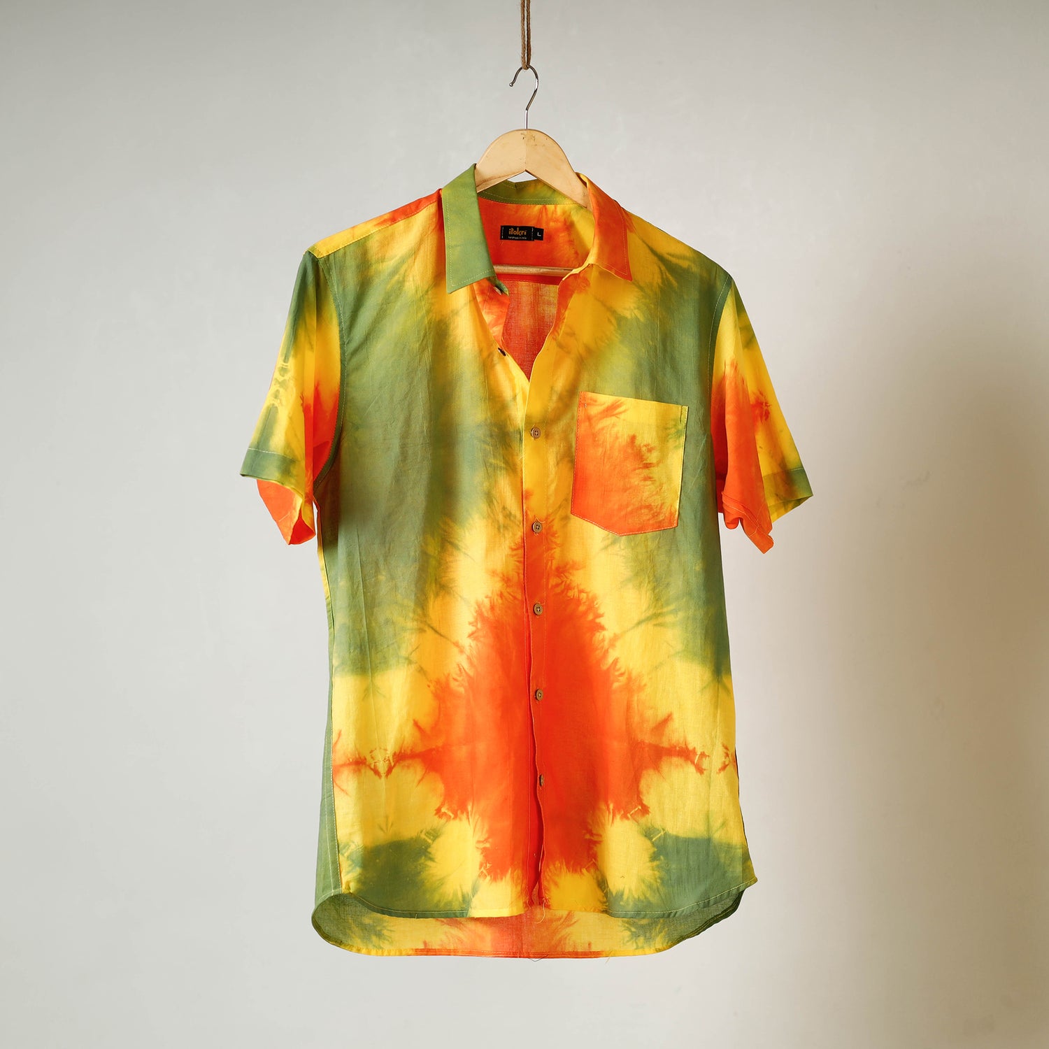 Blue & White - Shibori Tie-Dye Cotton Men Full Sleeve Shirt main image 0