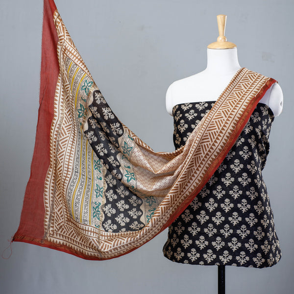 Chitra Lavender Bagru Dress Material main image 1