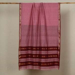 Traditional Chanderi Silk Cotton Handloom Saree with Zari Border