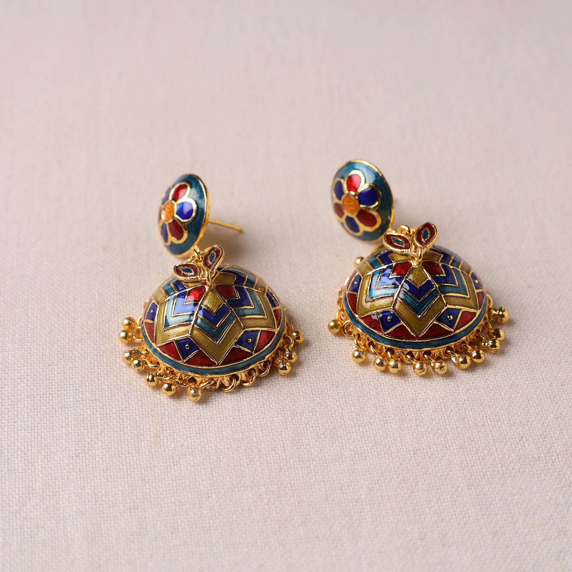 Buy kundan meenakari earrings online for women  StyleDeco  styledeco