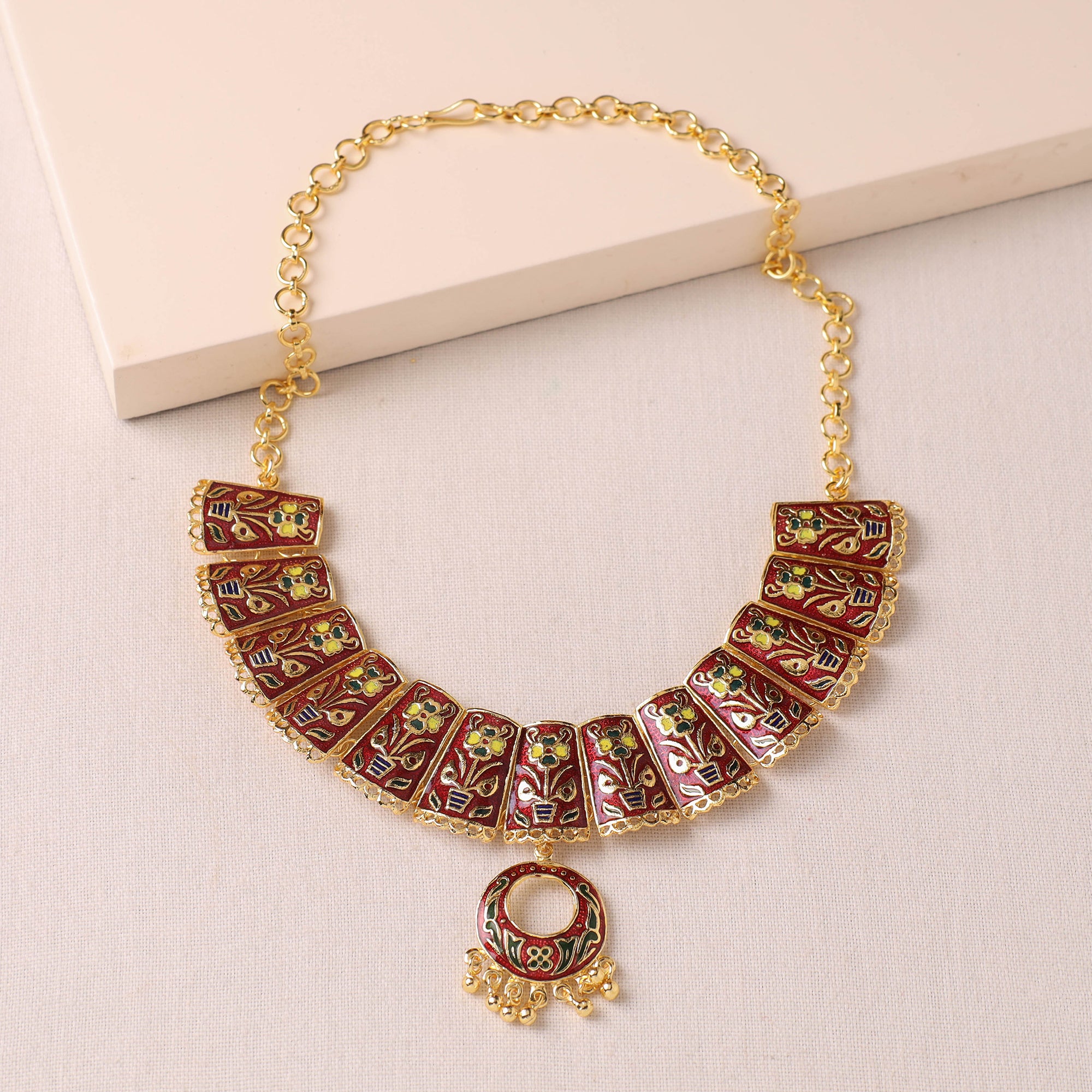 Meenakari necklace deals online