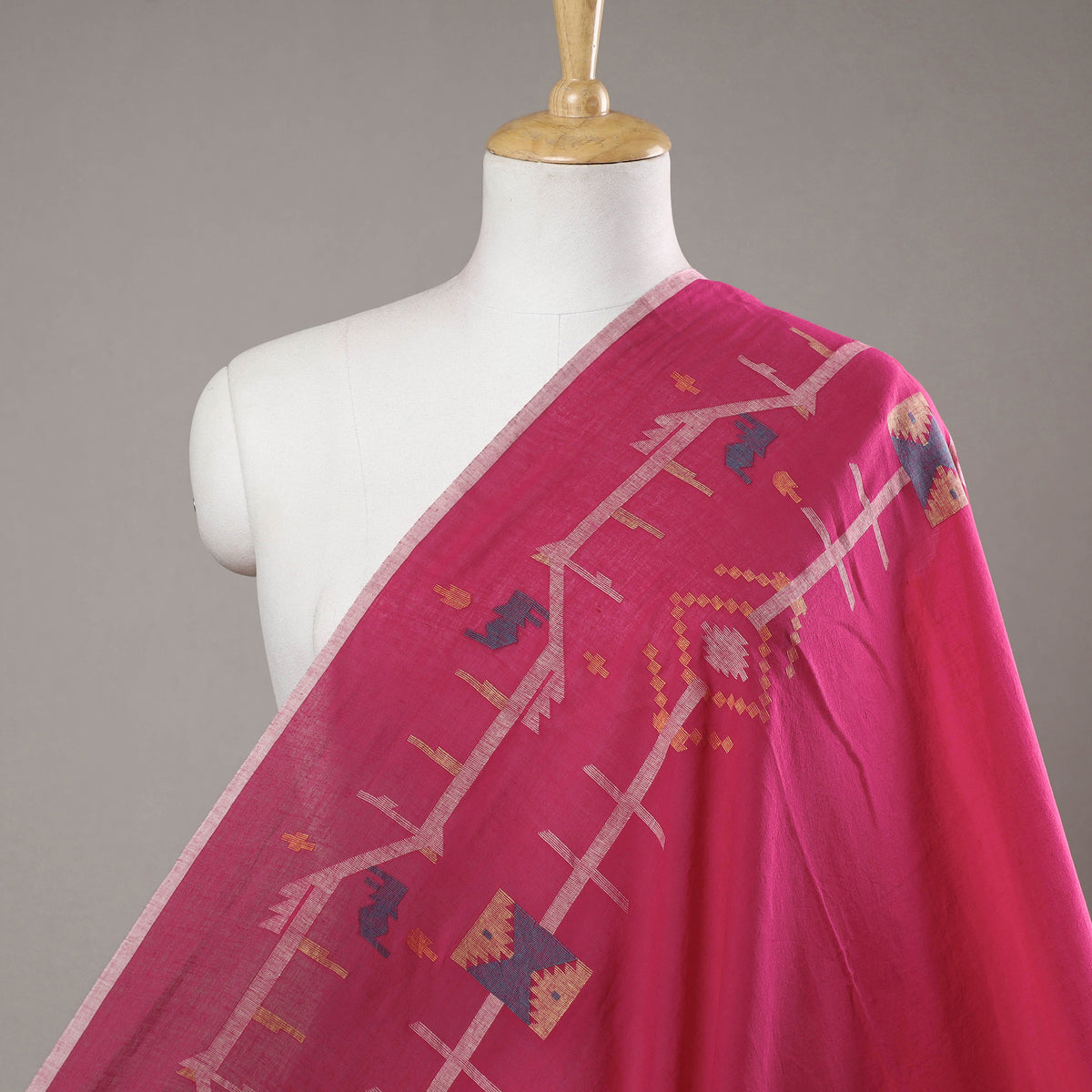 Bengal Jamdani Buti Handloom Cotton Fabric