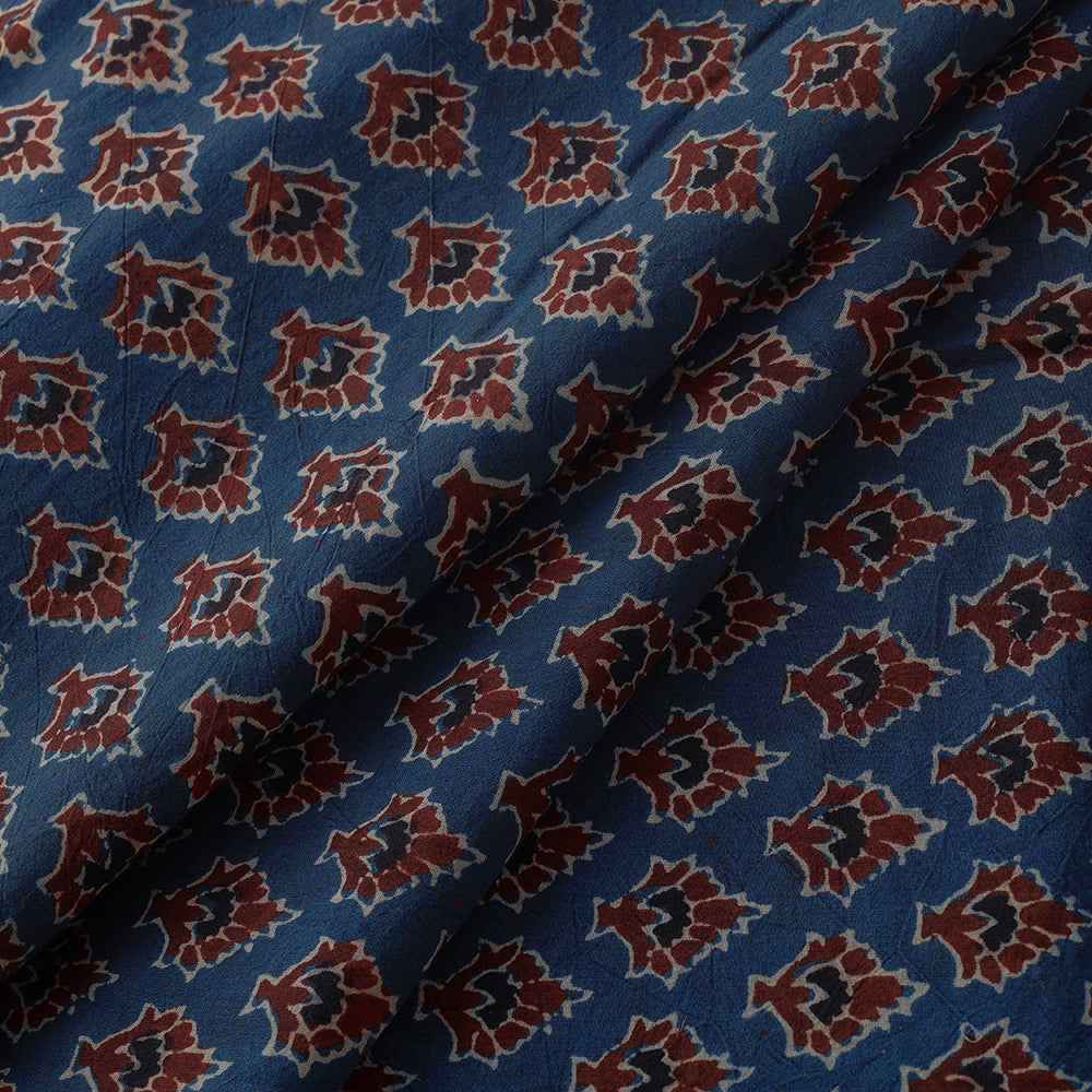 Ajrakh Hand Block Printed Cotton Fabric