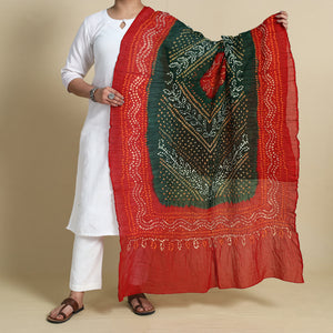 Kutch Bandhani Tie-Dye Cotton Dupatta