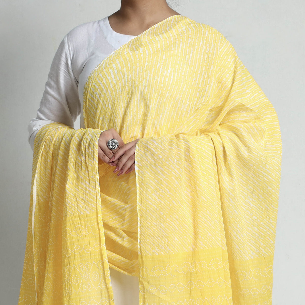 Hand Printed Cotton Dupatta