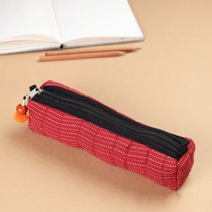 Handcrafted Quilted Running Stitch Multipurpose Pencil Pouch