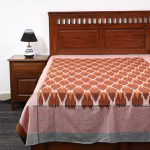 Pochampally Ikat Weave Cotton Single Bed Cover (90 x 60 in)