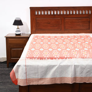 Pochampally Ikat Weave Cotton Single Bed Cover (90 x 60 in)