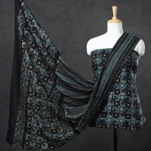 3pc Kutch Batik Printed Cotton Suit Material Set