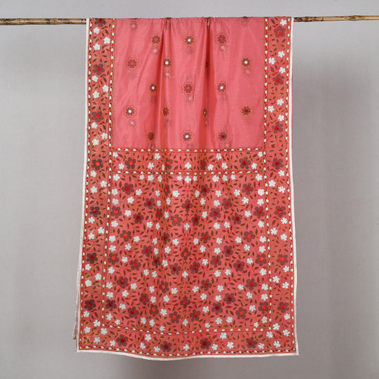 Phulkari Hand Embroidery Silk Cotton Saree
