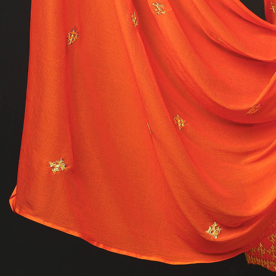 3pc Phulkari Embroidery Cotton Suit Material Set