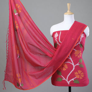 2pc Phulia Jamdani Weave Handloom Cotton Suit Material Set