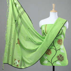 2pc Phulia Jamdani Weave Handloom Cotton Suit Material Set