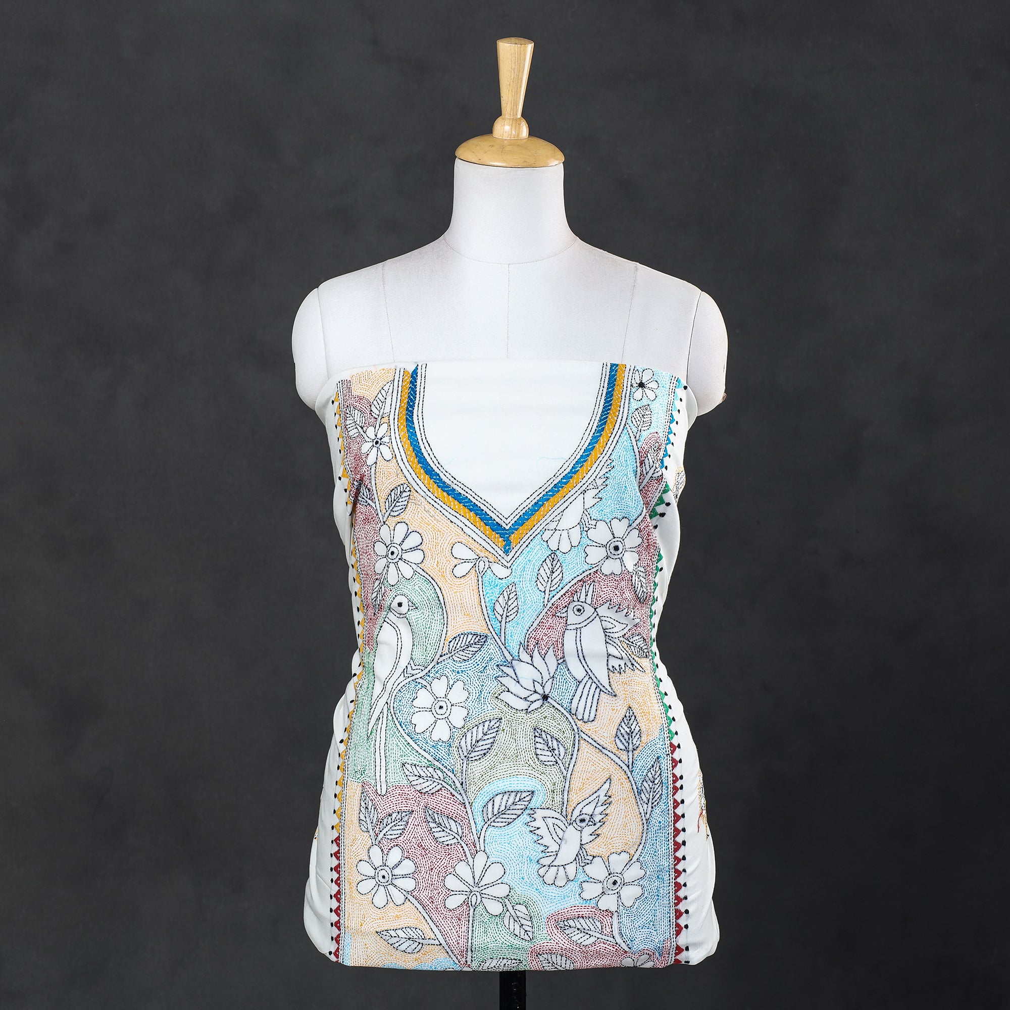 Kantha work dress material online shopping sale