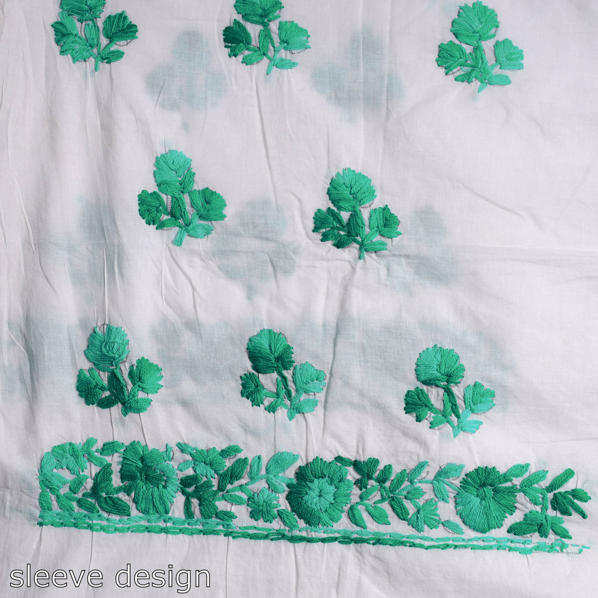 3pc Phulkari Embroidery Cotton Suit Material Set