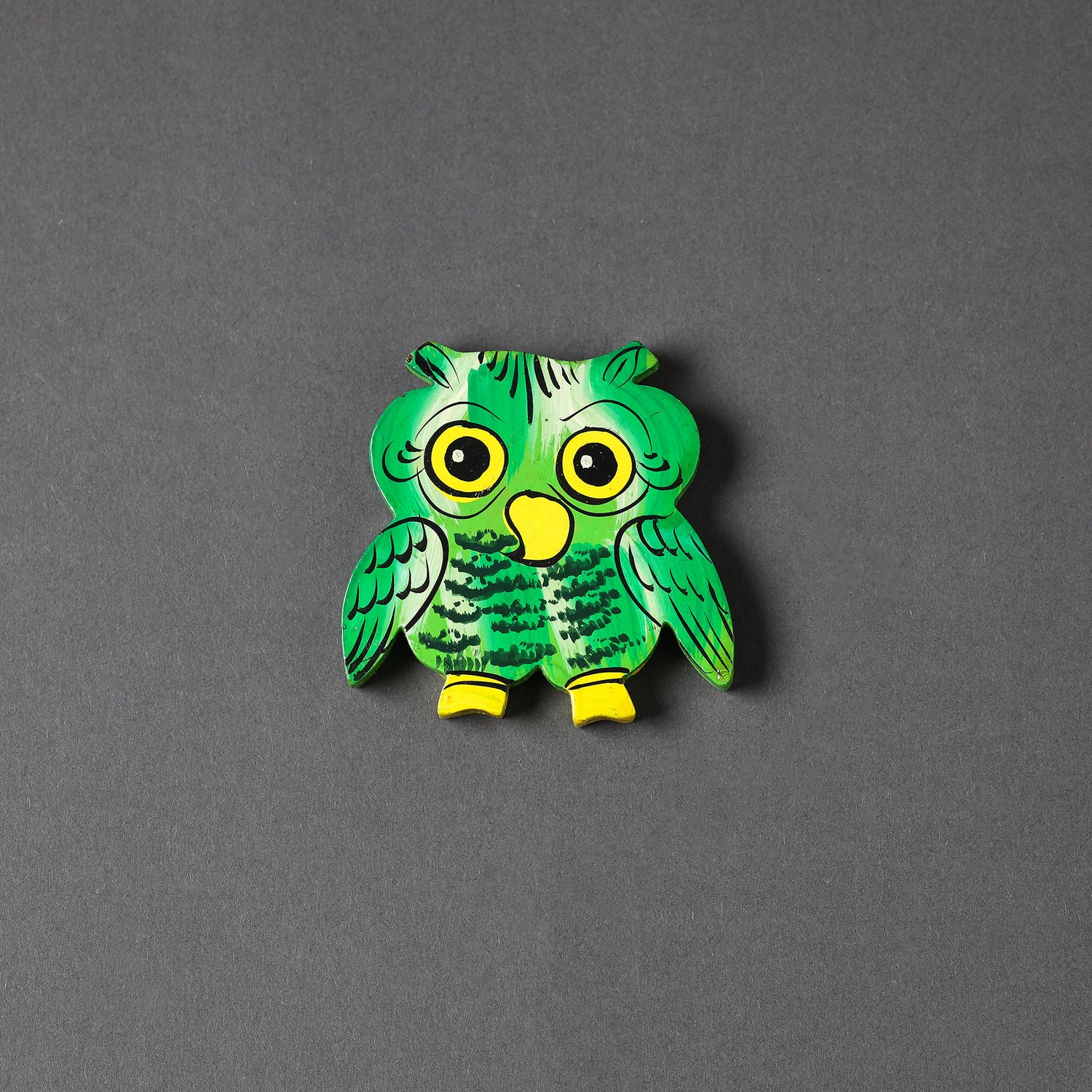 Owl - Handpainted Wooden Fridge Magnet (Medium)