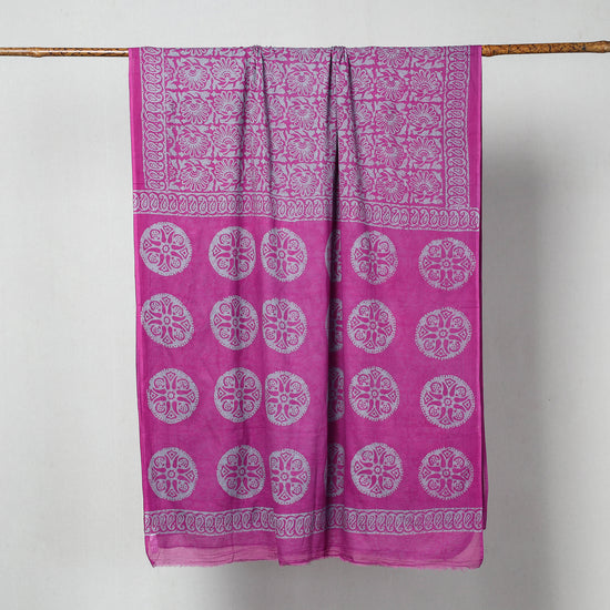 Hand Batik Printed Mul Cotton Saree