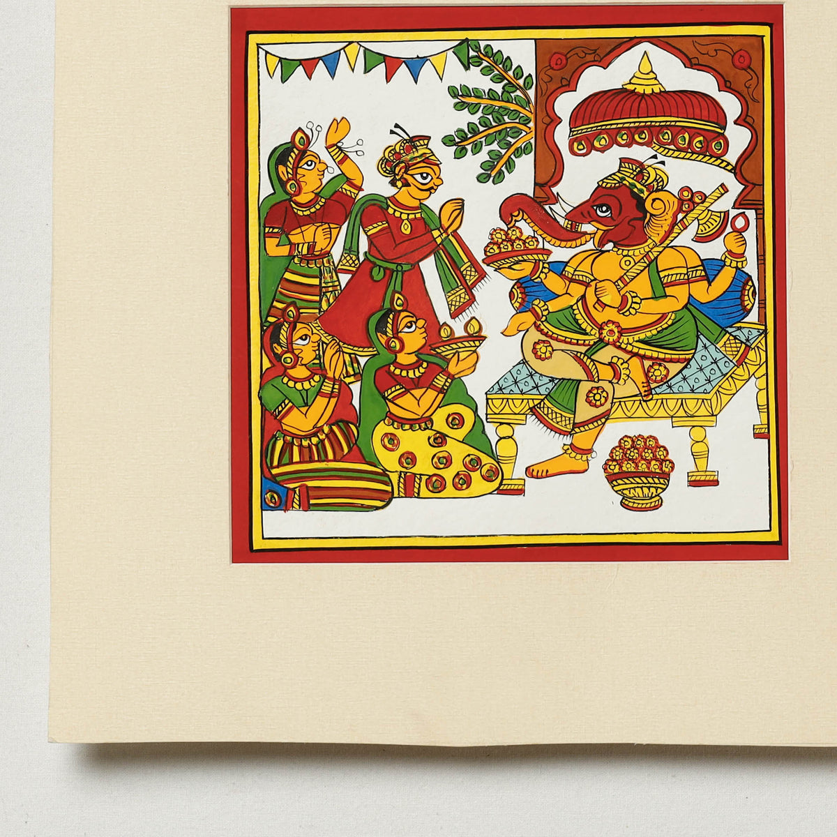 Traditional Phad Painting by Kalyan Joshi (6 x 6 in)
