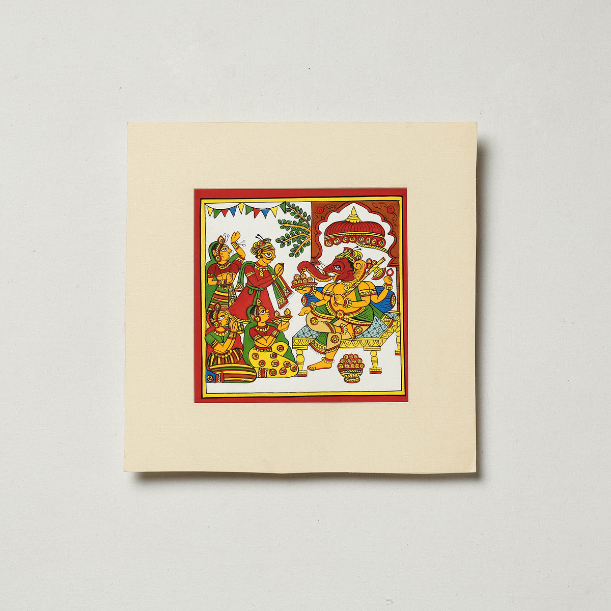 Traditional Phad Painting by Kalyan Joshi (6 x 6 in)