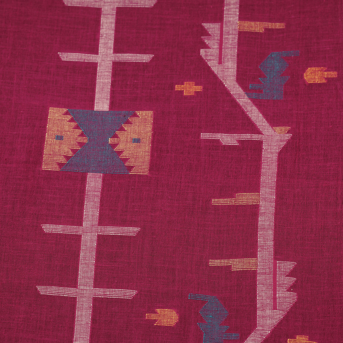 Bengal Jamdani Buti Handloom Cotton Fabric