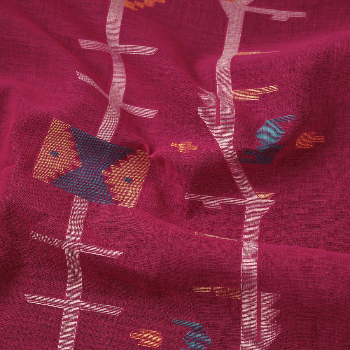 Bengal Jamdani Buti Handloom Cotton Fabric