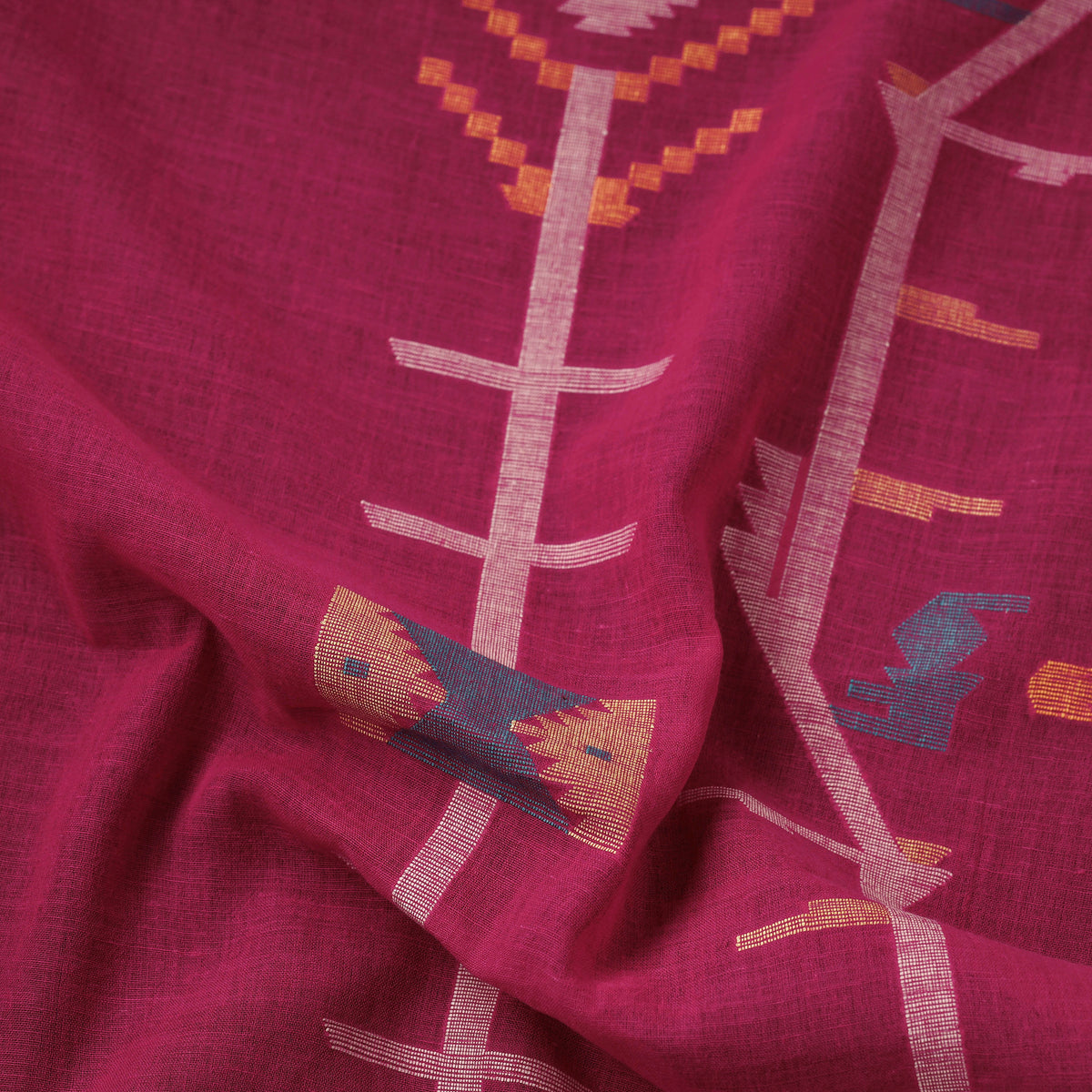 Bengal Jamdani Buti Handloom Cotton Fabric