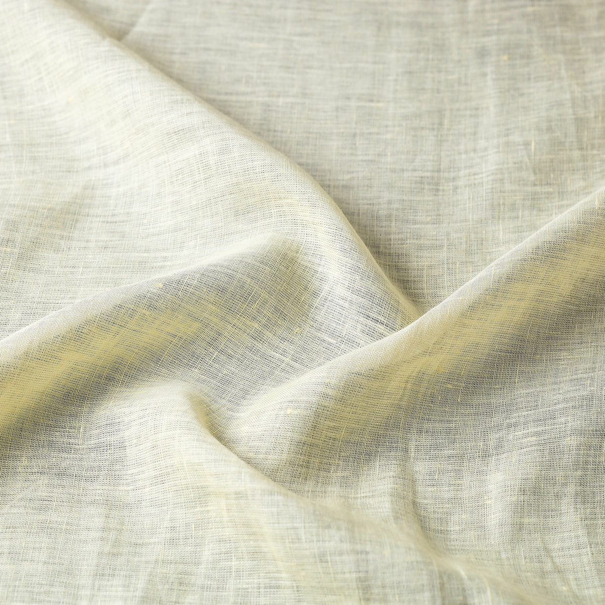 Yellow Bhagalpuri Handloom Pure Linen Fabric