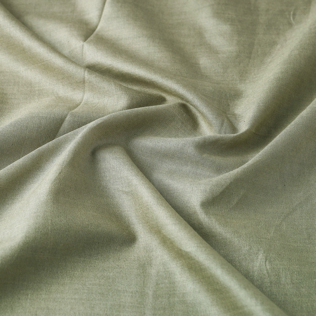 Light Moss Green Bhagalpuri Linen Cotton Fabric