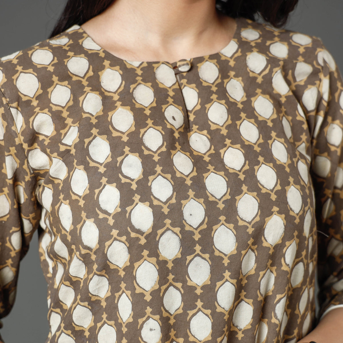 Akola Block Printed Cotton Long Kurta