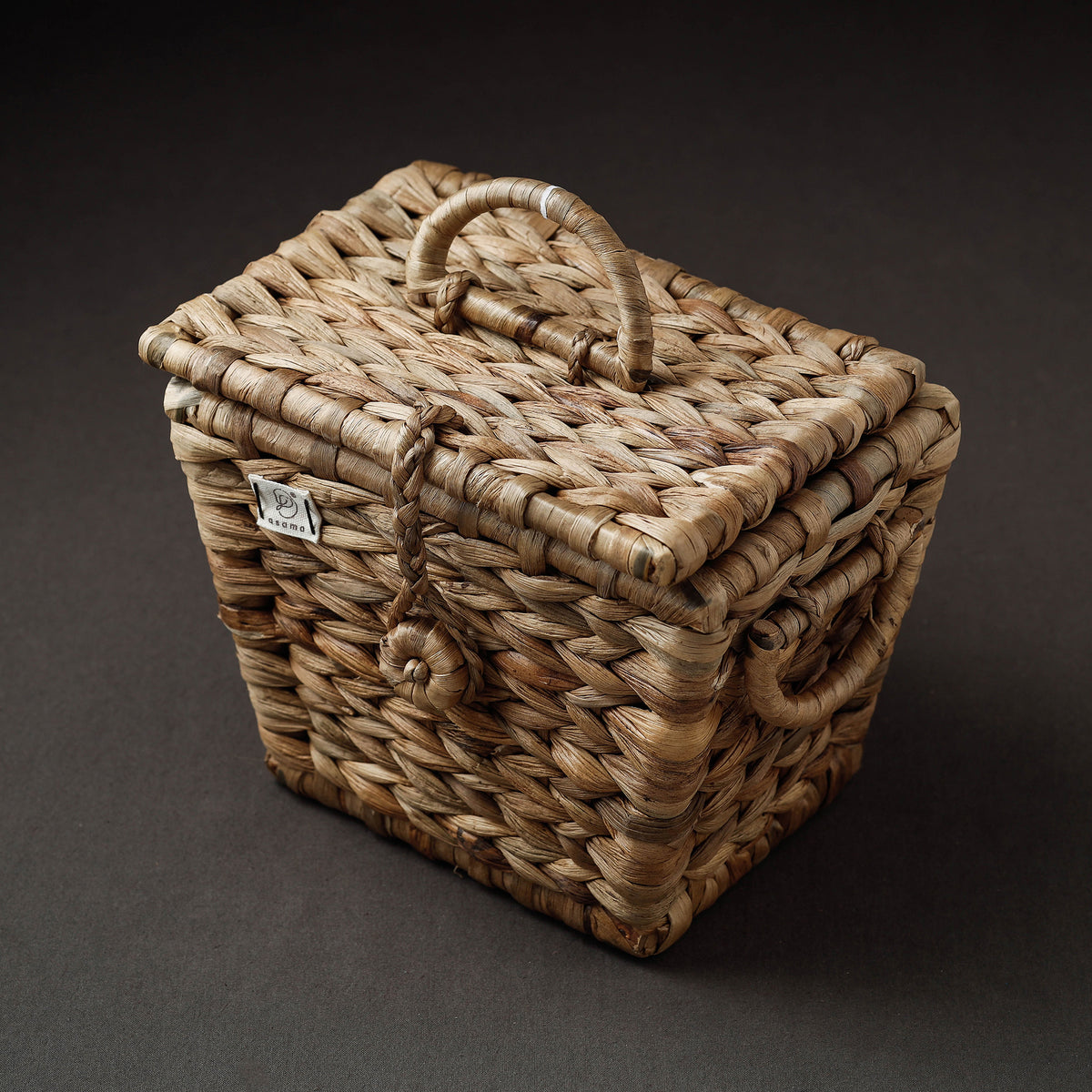 Handcrafted Organic Water Hyacinth Creel Basket (8.5 x 6 in)