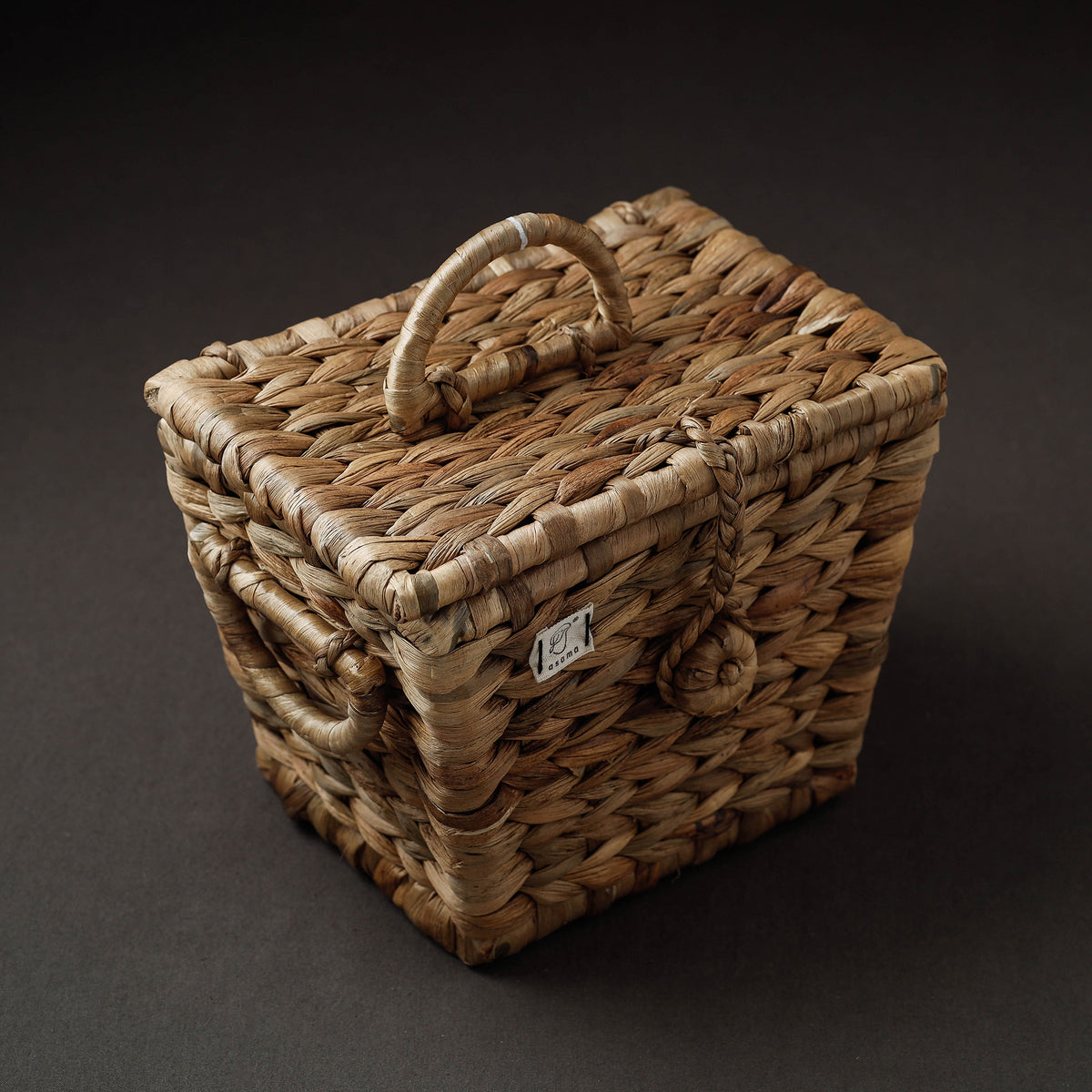 Handcrafted Organic Water Hyacinth Creel Basket (8.5 x 6 in)